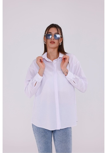 Kadın Trend Gömlek Beyaz