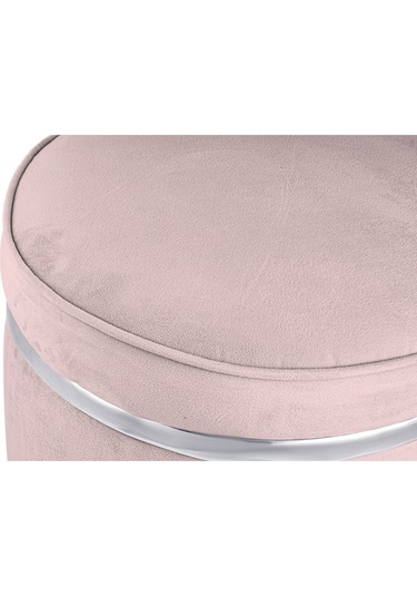 Zerafet Silver Kaplama Luxery Puf-pembe Babyface Kumaş Pofuduk Oturma Pufu&makyaj Pufu&bench