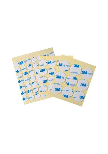 500 Adet 30mm Yuvarlak Kesimli Köpüklü Çok Güçlü Çift Traflı Bant 30 Mm Çap 30 MM