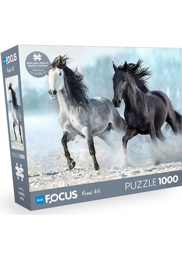 Blue Focus 1000 Parça Puzzle Horses Atlar