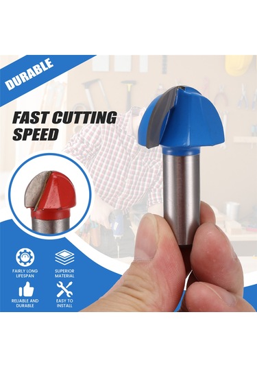 3 Adet Freze Ucu, 1/2 İnç Sap Çekirdek Kutusu Freze Ucu Seti