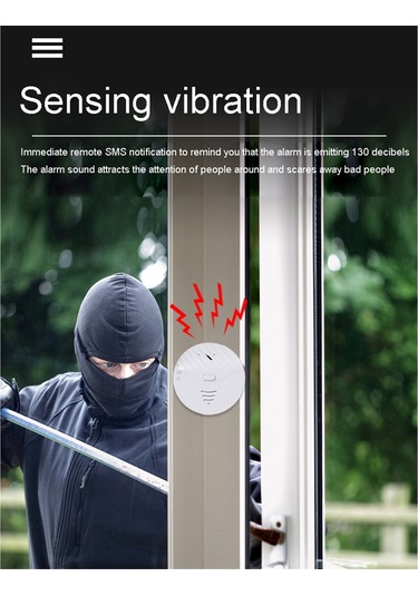 Anjiexun Güvenlik Sensör Dedektörü 130db Akıllı Tuya Kapı Pencere Titreşim Alarmı