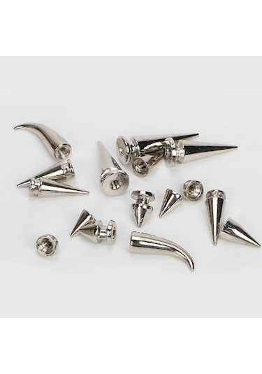 10 Takım Dekoratif Deri Kemer Dıy El Sanatları Çanta Çıtçıt Vida Perçinler Metal Ayakkabı Elbise 7x10mm