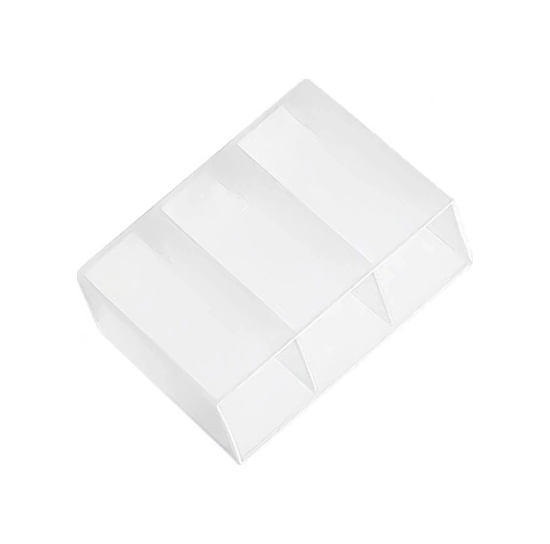 Yaleker Üç Bölmeli Şeffaf Duvarlı Saklama Kutusu - Delme Yok Özlü Yapışkanlı - Makyaj, Kalem Ve Küçük Eşyalar İçin Ev Ve Banyo Organizatörü Diğer