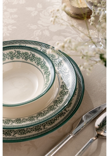 Emsan Arya 24 Parça 6 Kişilik Yemek Takımı Yeşil Yeşil