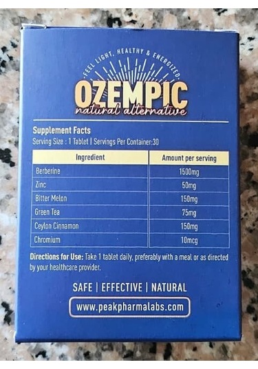 Ozempıc Natural Berberine+zinc+green Tea+bitter Melon Appetite Co