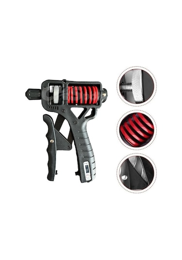 5-165kg Sayaçlı Ayarlanabilir El & Bilek Güçlendirici Profesyonel Kol Ve Kavrama Egzersiz Aleti Cks-108n Siyah