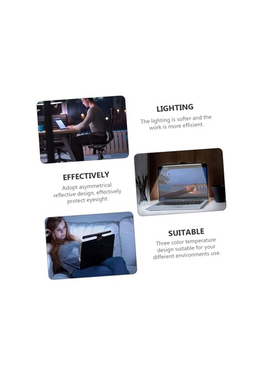 Pratik Bilgisayar Ekranı Asma Işık Monitör Işık Çubuğu Dizüstü Bilgisayar İçin 26cm Klip Pc Monitör Lambası 3 Göz Koruma Aydınlatma Modları
