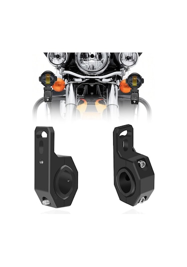 Motosiklet Gidon Koruma Demiri Sis Farı 2 Adet Montaj Ayağı Braket Alüminyum 18-32mm Ayarlanabilir