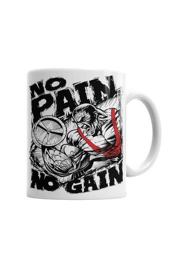 No Pain No Gain Kupa Bardak Porselen No34837 Karışık