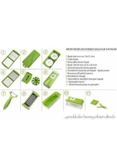 Toptanfoni Çok Fonksiyonlu Sebze Doğrayıcı Dicer Dilimleyici Rende Kesici Çok Fonksiyonlu Gıda Parçala Kırmızı