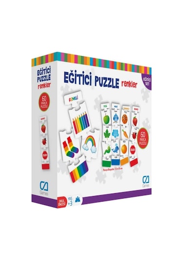 +3 Yaş Renkler 60 Parça Eğitici Puzzle 5029 (Ca Games)