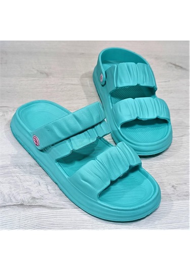 Calx 1260 Su Yeşili Hafif Rahat Kadın Terlik & Sandalet 001