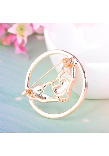 Gümüş Kristal Aşk Eller Yenidoğan Bebek Broş Rozeti Tıbbi Takı Broş Pins Kadınlar İçin Hediyeler Gümüş