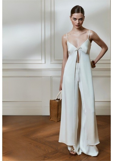 Reya Uzun Üst Beyaz