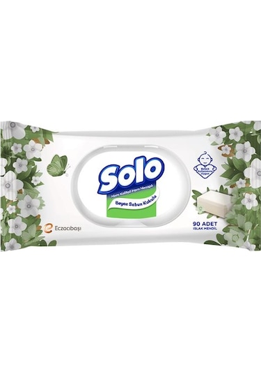 Solo Beyaz Sabun Kokulu Islak Mendil 90 Yaprak Tekli