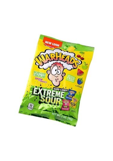Warheads Extreme Sour Hard Candy In Fruity Flavors 56 Gr