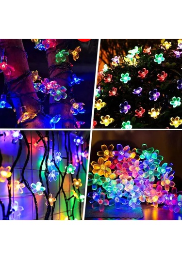 Yaozixa Güneş Enerji İle Çalışan 20 Led'li Dış Mekan Iç Mekan Dekoratif Işık Zinciri - Flaş Ve Sürekli Işık Modları, Su Geçirmez, 8-10 Saat Süre Renk