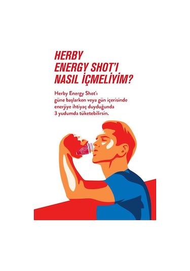 Herby Energy Shot Enerji Bitki Bazlı İçecek X12