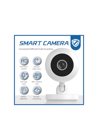 Aubyhe Ev Güvenlik Kamerası 1080p Full Hd - 360 Döner Lens, İki Yönlü Ses, Hareket Algılama Ve İr Kamera Gecesi Görüşü