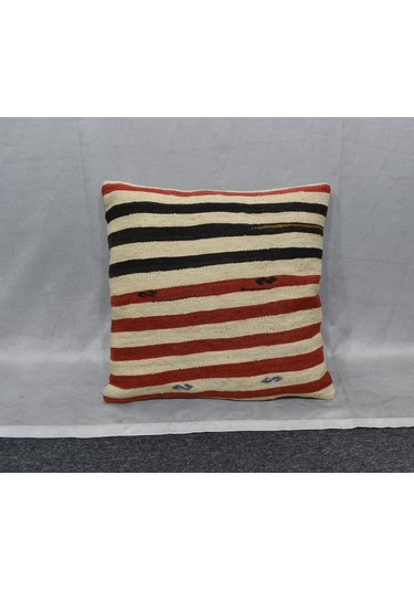 Zehra Abla Halı Yeni El Dokuma Dekoratif Kilim Kırlent Yastık Kılıfı 6705 Çok Renkli