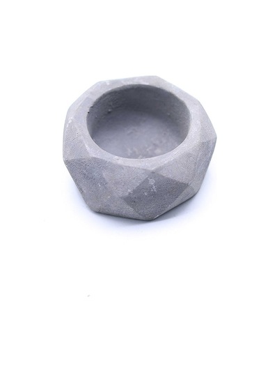 Elmas Beton Saksı 05 Gri