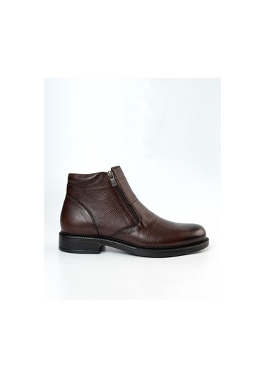 Smart Içi Kürklü Eva Taban Çift Fermuarlı Hakiki Deri Erkek Bot