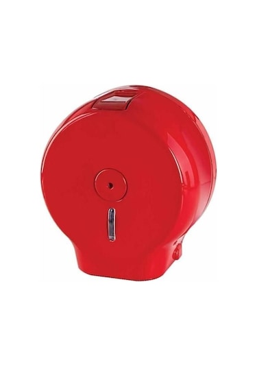 Plastik Tuvalet Kağıt Dispenseri Jumbo Mini Kırmızı Q20 cm