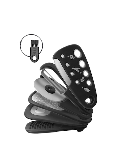 Sones 6'sı 1 Arada Yığılabilir Mutfak Aletleri Kavun Soyucu Ot Doğrayıcı Sarımsak Rendesi Konserve Açacağı Pizza Kesici