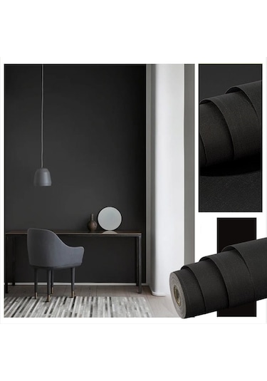 Brano Yapışkanlı Kaplama Folyosu Siyah 45 Cm X 2 Metre