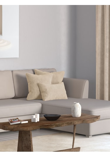 Br Perle Home Daily Series Bej Rengi Kırlent Yastık Kılıfı Bej