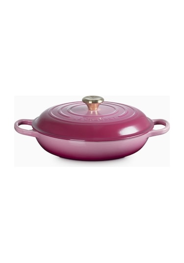 Le Creuset Gourmet Profesyonel Lüks Döküm Tencere Pembe 30 Cm