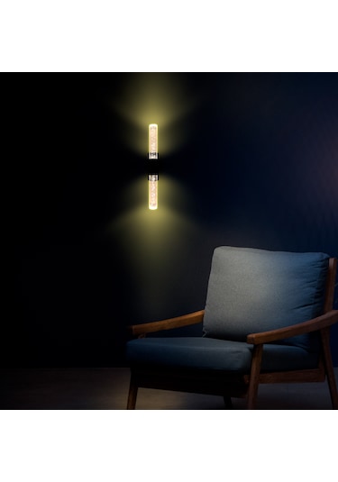 Bubblelight Medium Şık Tasarım Modern Ledli Aplik Siyahelektrikli Siyah