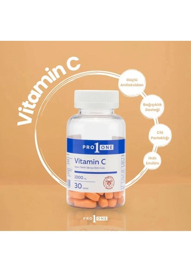 Pro 1 One C Vitamini İçeren Gıda Takviyesi 30 Tablet