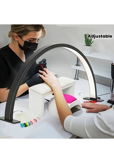 Willowhaven Pembe Ark Tırnak Lambası Ayarlanabilir Parlaklık Renk Sıcaklığı 3 Aydınlatma Modu Pembe Yay Tırnak Lambası