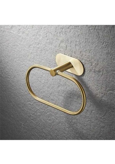 Fortunelane Altın Renkli Paslanmaz Çelik Banyo Havlu Tutucu, 20 Cm, Otomatik Yapışkan, Pıkmadan Montaj, Kolay Kurulum, Evini Şık Altın