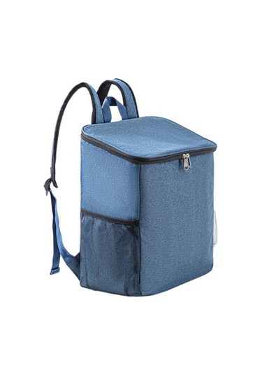 Yalıtımlı Piknik Sırt Çantası 25l Büyük Öğle Yemeği Çantası Su Geçirmez Oxford Çift Fermuarlı Seyahat Bira Soğutucusu Kamp Seyahat Yürüyüş Balıkçılık İçin Astarlı Lacivert