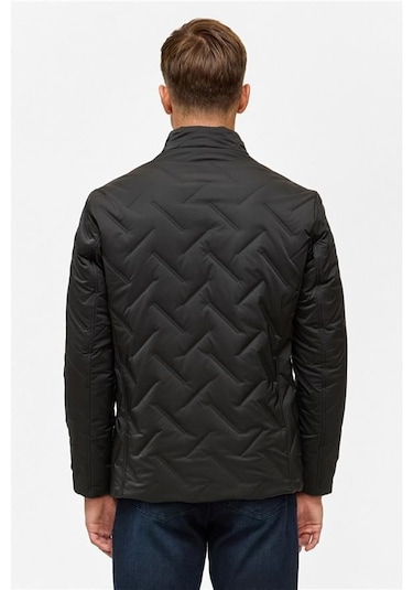 SÜVARİ Siyah Slim Kapitone Mont Siyah