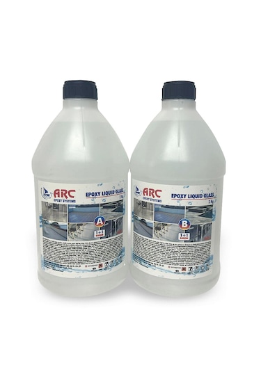 Epoksi Lıquıd Glass Sıvı Cam -parlak Şeffaf Su Yalıtım 4 Kg Kıt