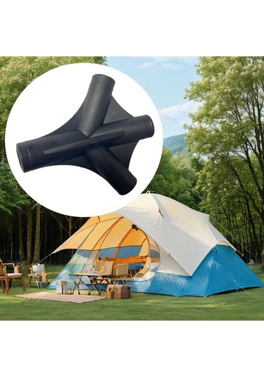 Dolıty Çadır Kutupu Konnektörü Doğrudan 19mm-9.5mm-11mm Siyah