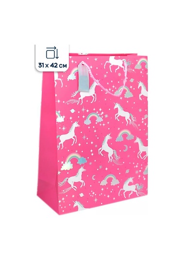 Riota Karton Hediye Paketi Unicornlar 31x12x42 Cm 209983613