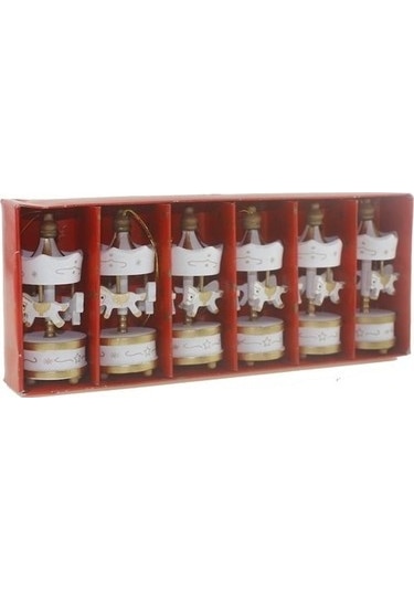 Büro Ev Ofis Dekoru İçin 6parça Mini Beyaz Golden Atlı Karınca Biblo Seti