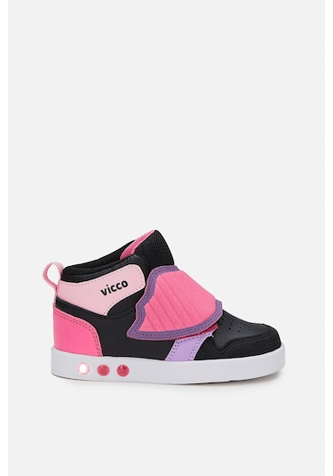 Vicco Ufo Işıklı Kız Bebek Siyah/fuşya Bot Siyah - Fuşya