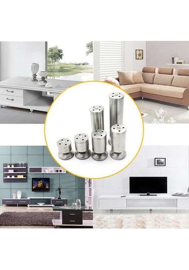 Suntek 2 Adet Paslanmaz Çelik Kanepe Ayakları Mobilya Dolabı 30cm