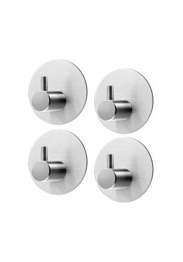 Pazly 4'lü Paslanmaz Çelik Yapışkan Çay Askısı - Kolay Kurulum, Suya Dayanıklı, Temiz Çıkma Diğer