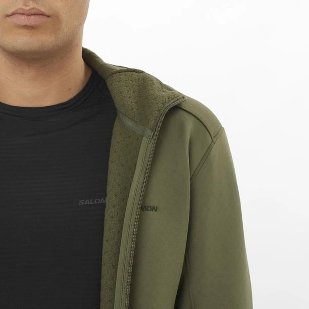 Salomon Outlıne Warm Fleece Fz M Erk Grape Leaf// Fleece Lc2608800 Haki