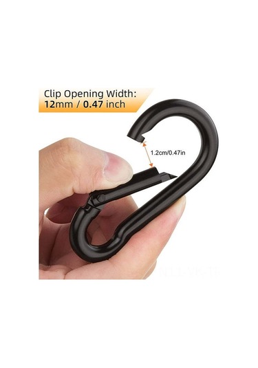 Vkemall 8 Adet M8 Paslanmaz Çelik Ağır Duty Yaylı Kanca, 80mm Siyah, 230kg Yük Kapasitesi, Bahçe Makineleri, Kamp Ve Outdoor Aktivitelere Uygun Çok Renkli