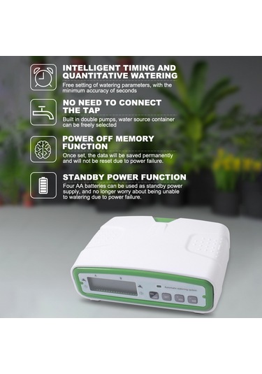 20 Saksı Bitkisi İçin Otomatik Çift Pompalı Sulama