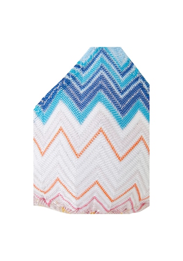 Missoni Çizgili Üçgen Bağlamalı Bikini Seti Multirenk