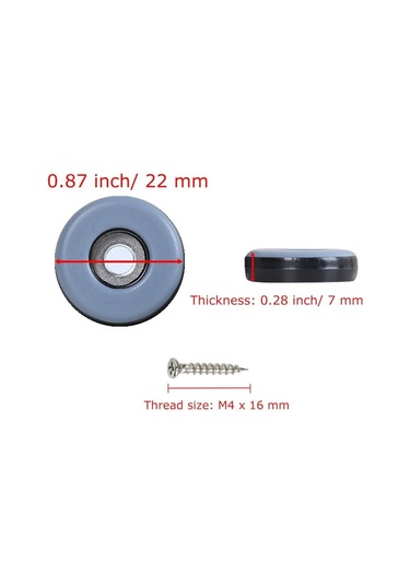 Mobilya Ayakları 22 Mm 20'li Set Ptfe Sandalye Bacak Koruyucuları Fayans Ve Ahşap Zeminler İçin B Diğer
